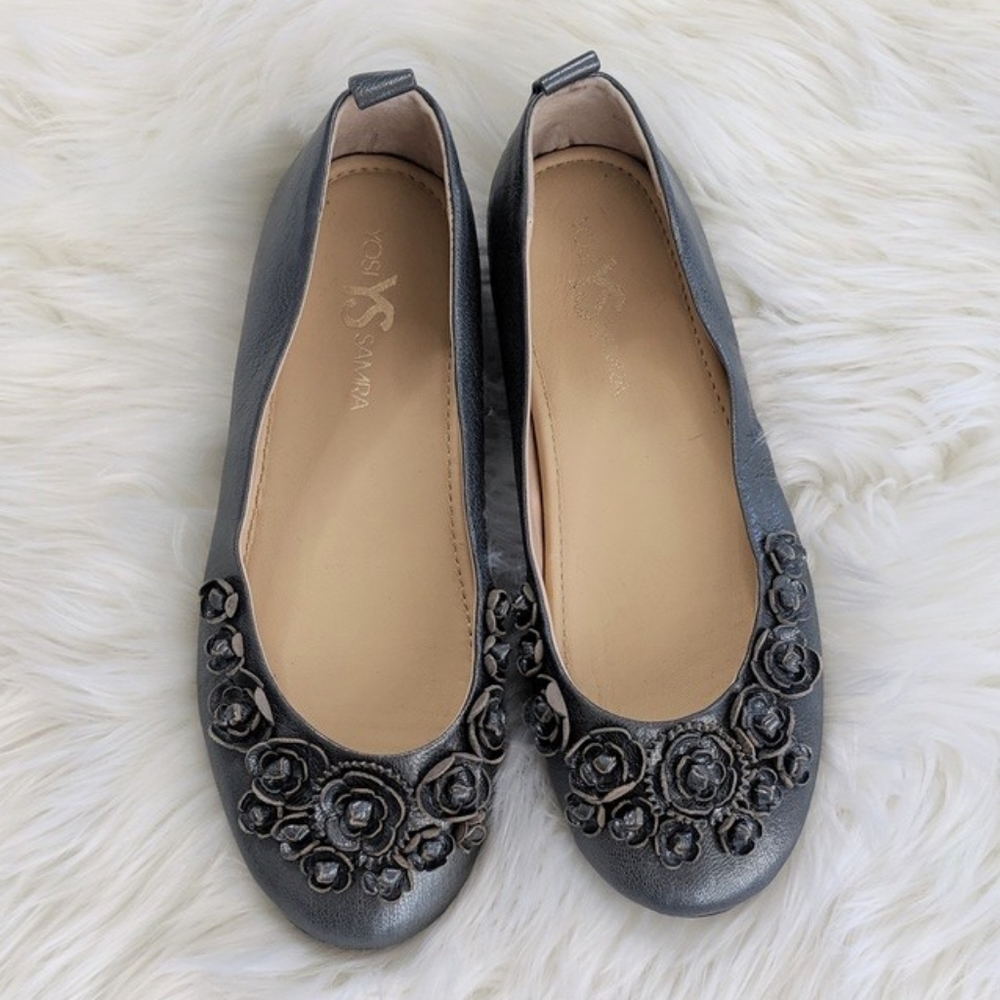 Yosi Samra Sonia 8 Flower 3D Grey Flat